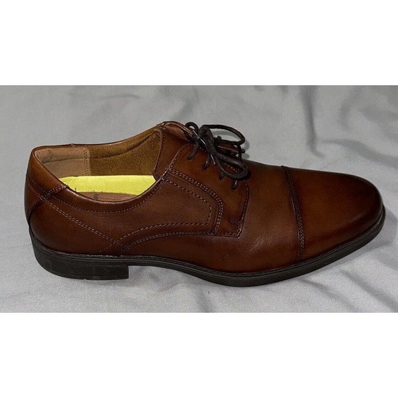 Florsheim Mens Midtown Cap Toe Oxford Dress Shoes 12138-221, Cognac - Size 9D - Picture 5 of 10